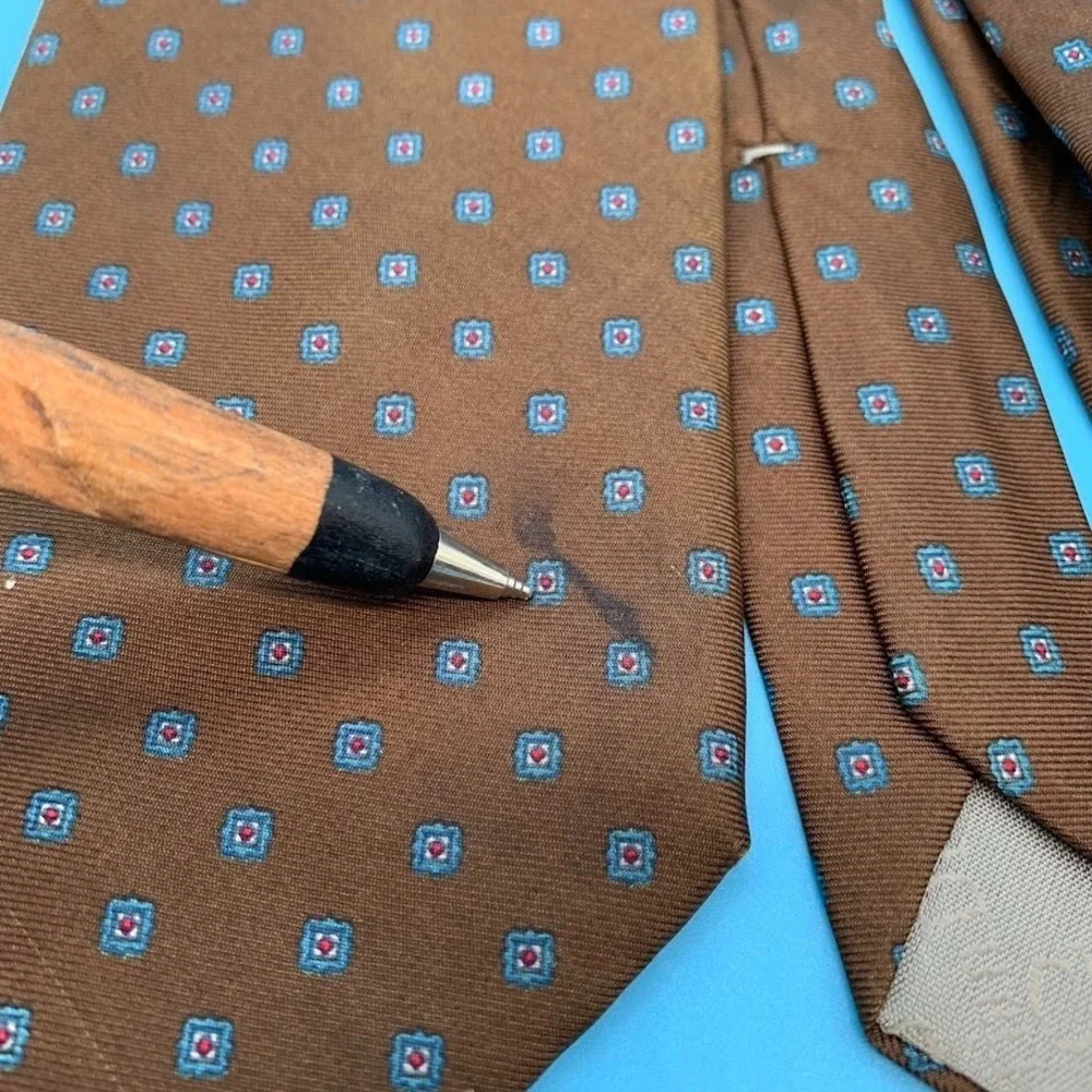 Christian Dior Tie‎ Mens Silk Geometric Pattern Woven Made USA Italy Necktie